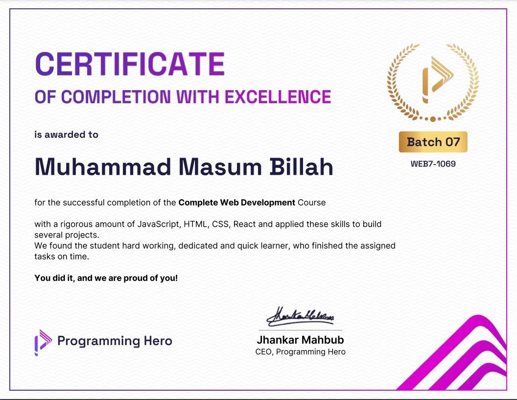 certificate